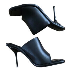 Cape Robbin Black Open Toe Heeled Ander Sandals 9